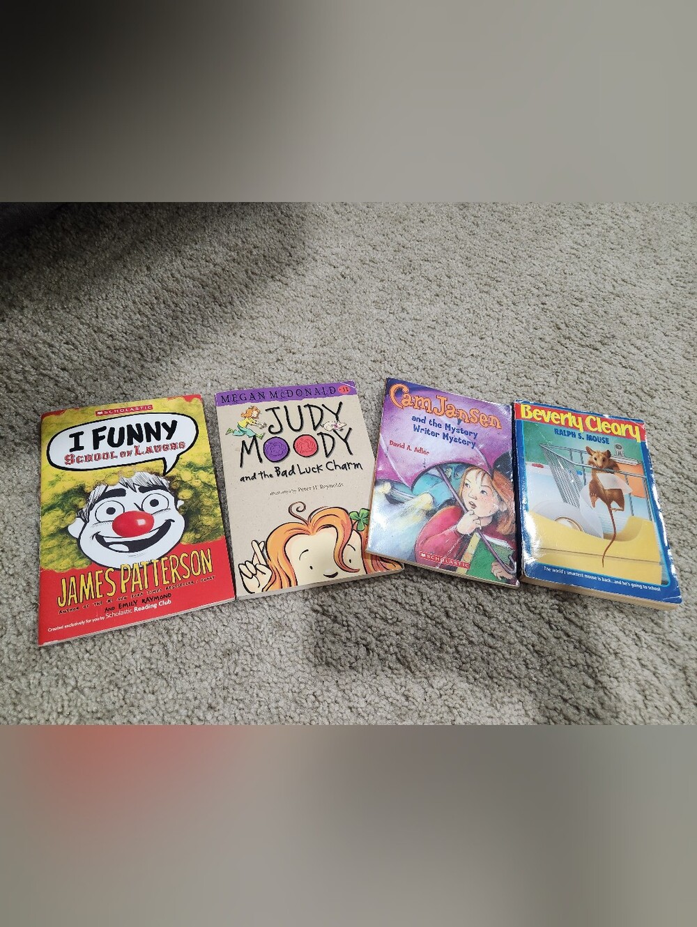 Assorted Kids Book Pack - Colorful Covers (Red, Cream, Purple, Blue)